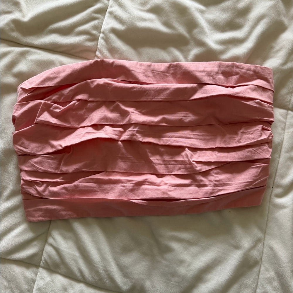Abercrombie & Fitch Pink Smocked Tube Top